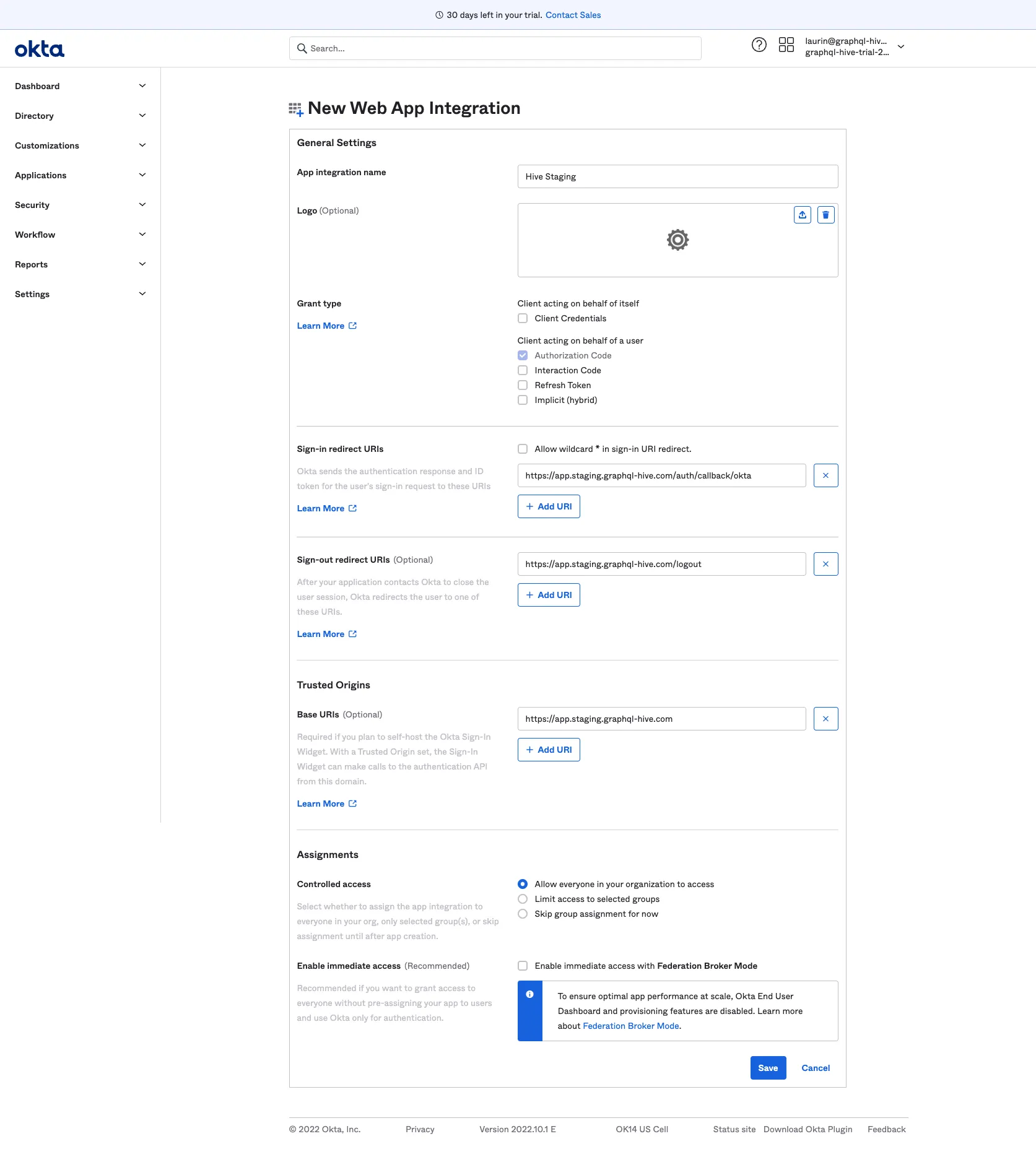 New web app integration
